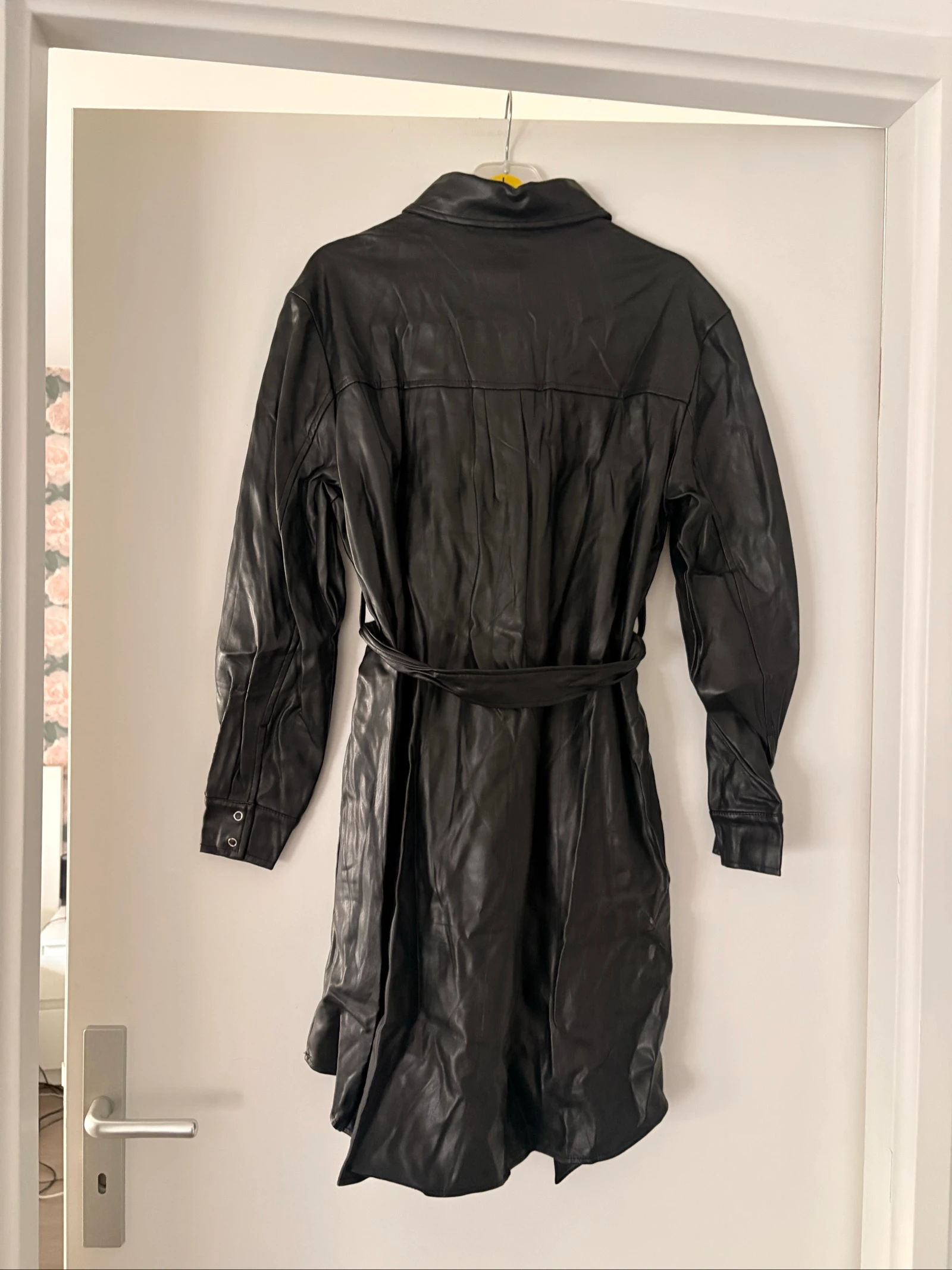Faux leather shirt dress – photo 2